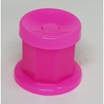 Pink Plastic Dappen Dish with Lid